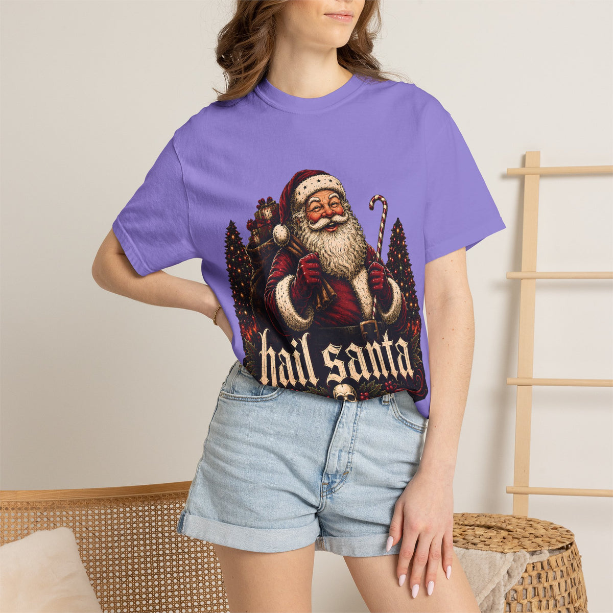 Hail Santa Vintage Graphic Tee