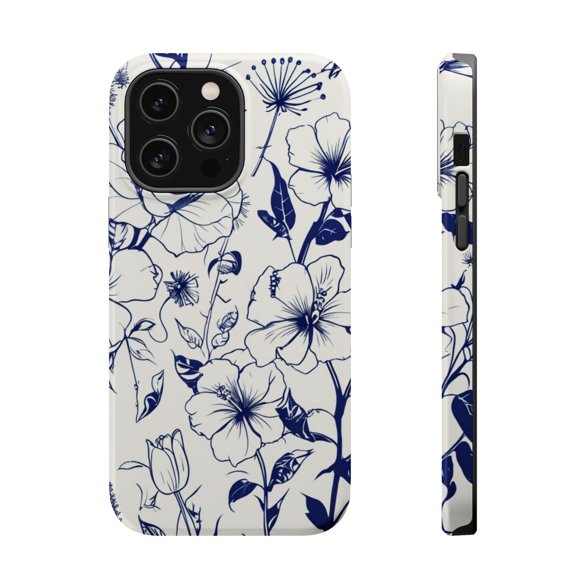 Floral Sketch Magnetic Phone Case, alternate view