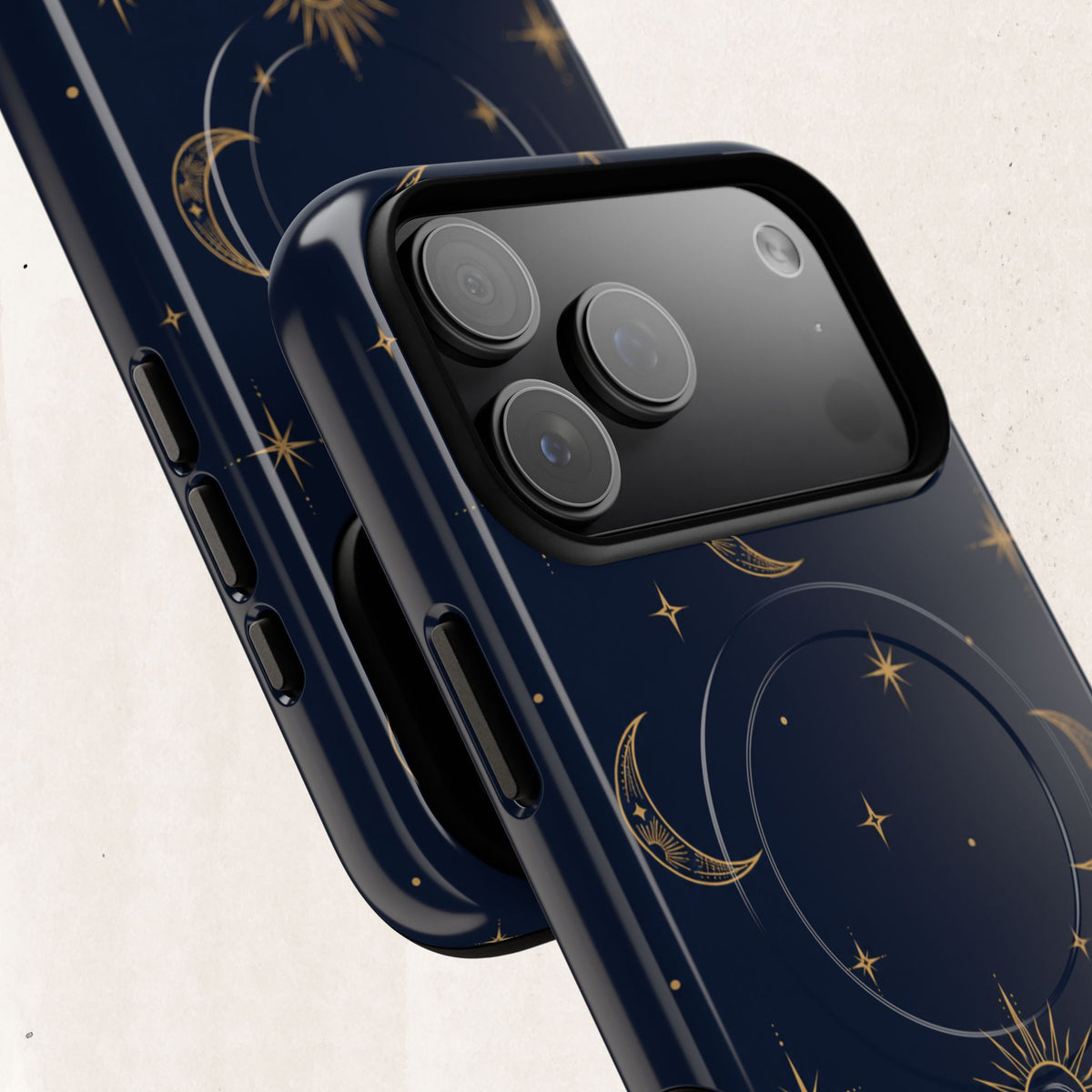 Magnetic Phone Case — Celestial Moon & Stars Tough Protective Cover