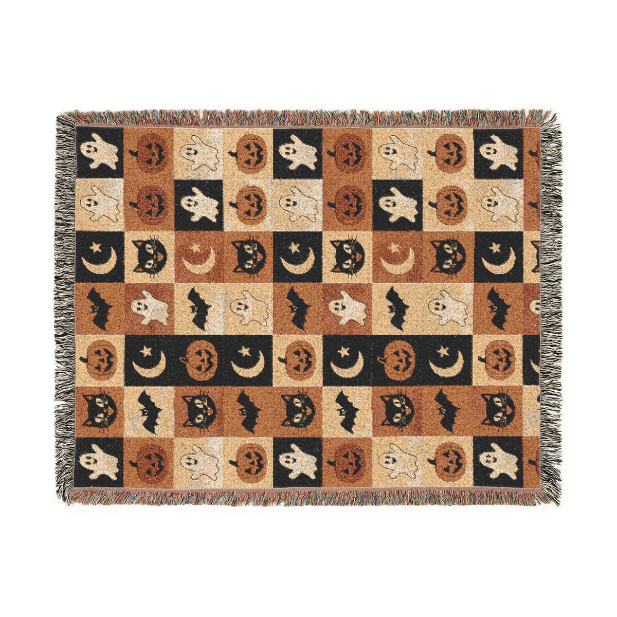 Halloween Patchwork Woven Blanket