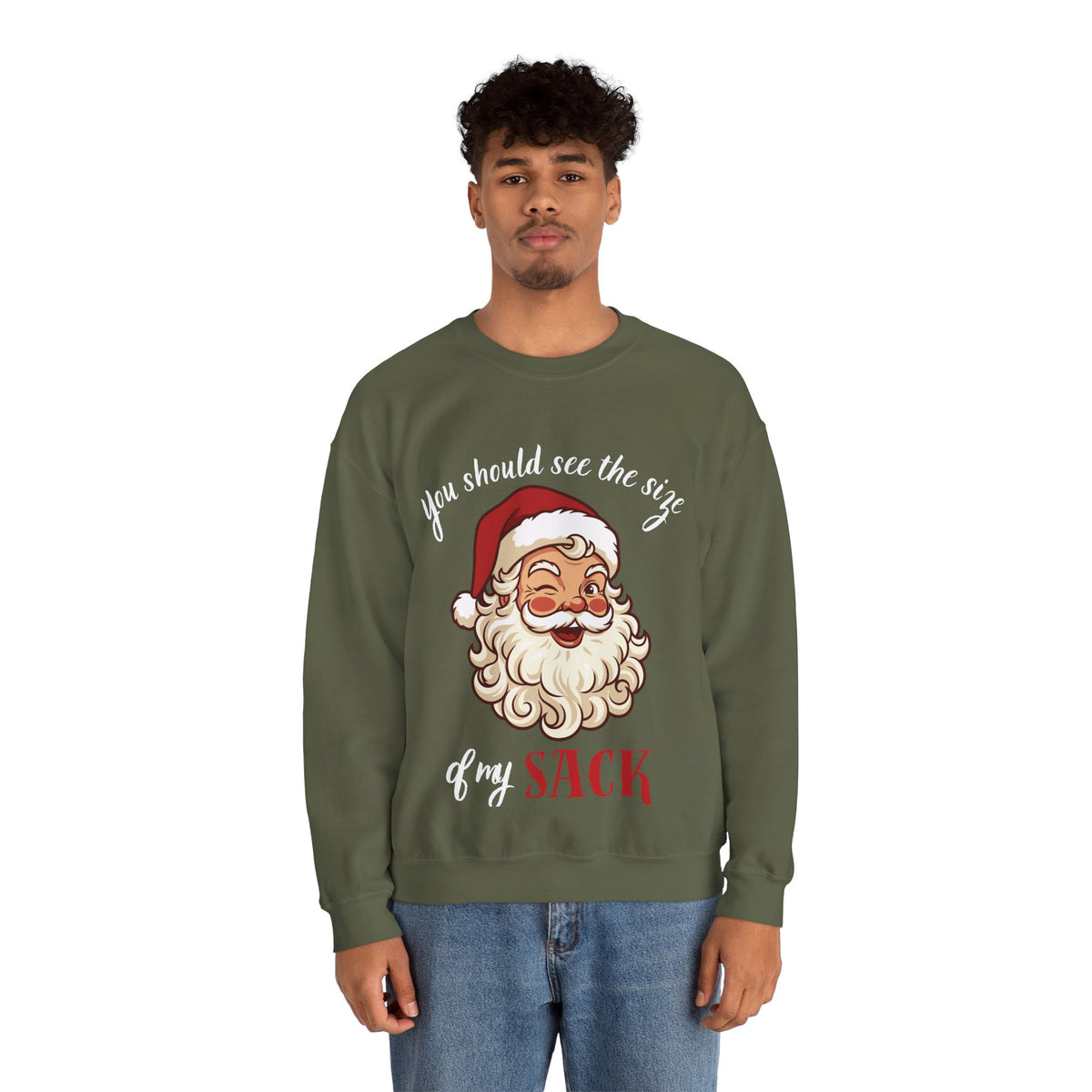 Santa Claus 'You Should See the Size of My Sack' Sweatshirt Printify