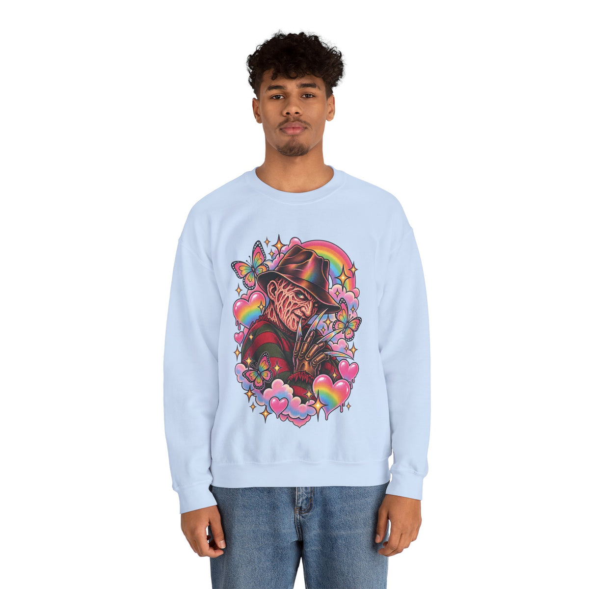 Freddy Krueger Rainbow Crewneck Sweatshirt