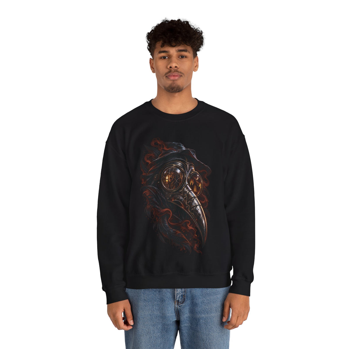Plague Doctor Mask Crewneck Sweatshirt Printify