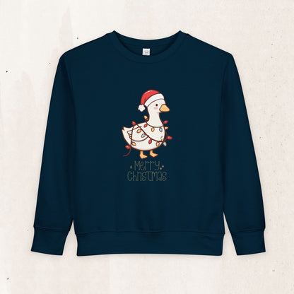 Santa Hat Duck "Merry Christmas" Toddler Sweatshirt