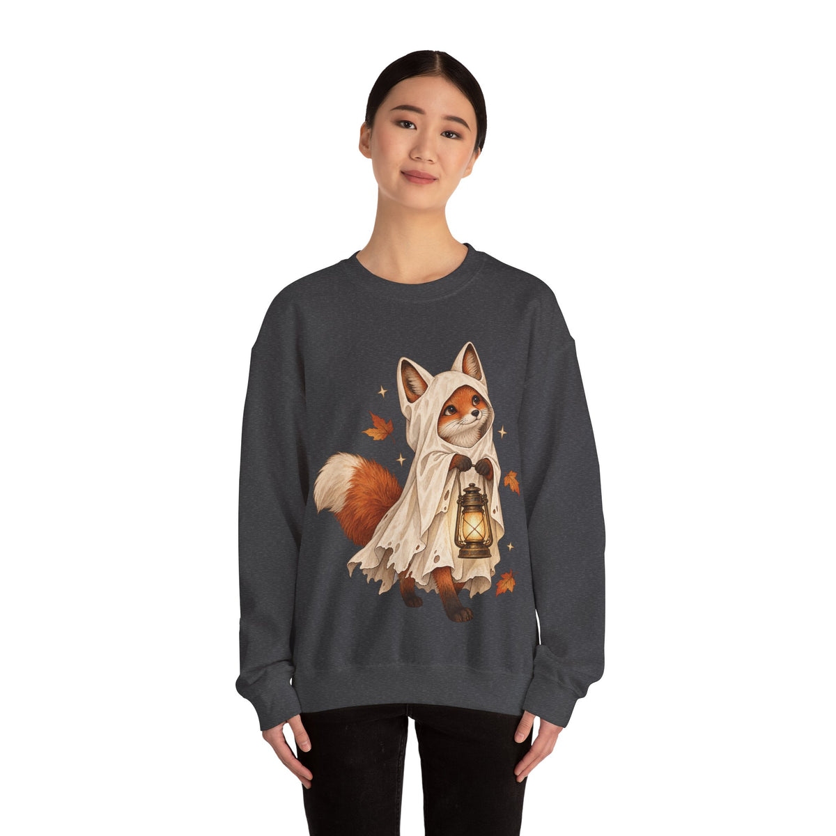 Autumn Lantern Fox Crewneck Sweatshirt
