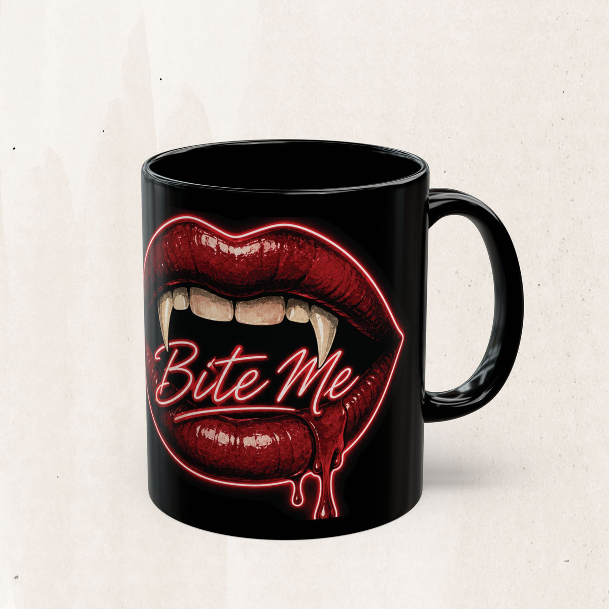 Bite Me Vampire Lips Mug