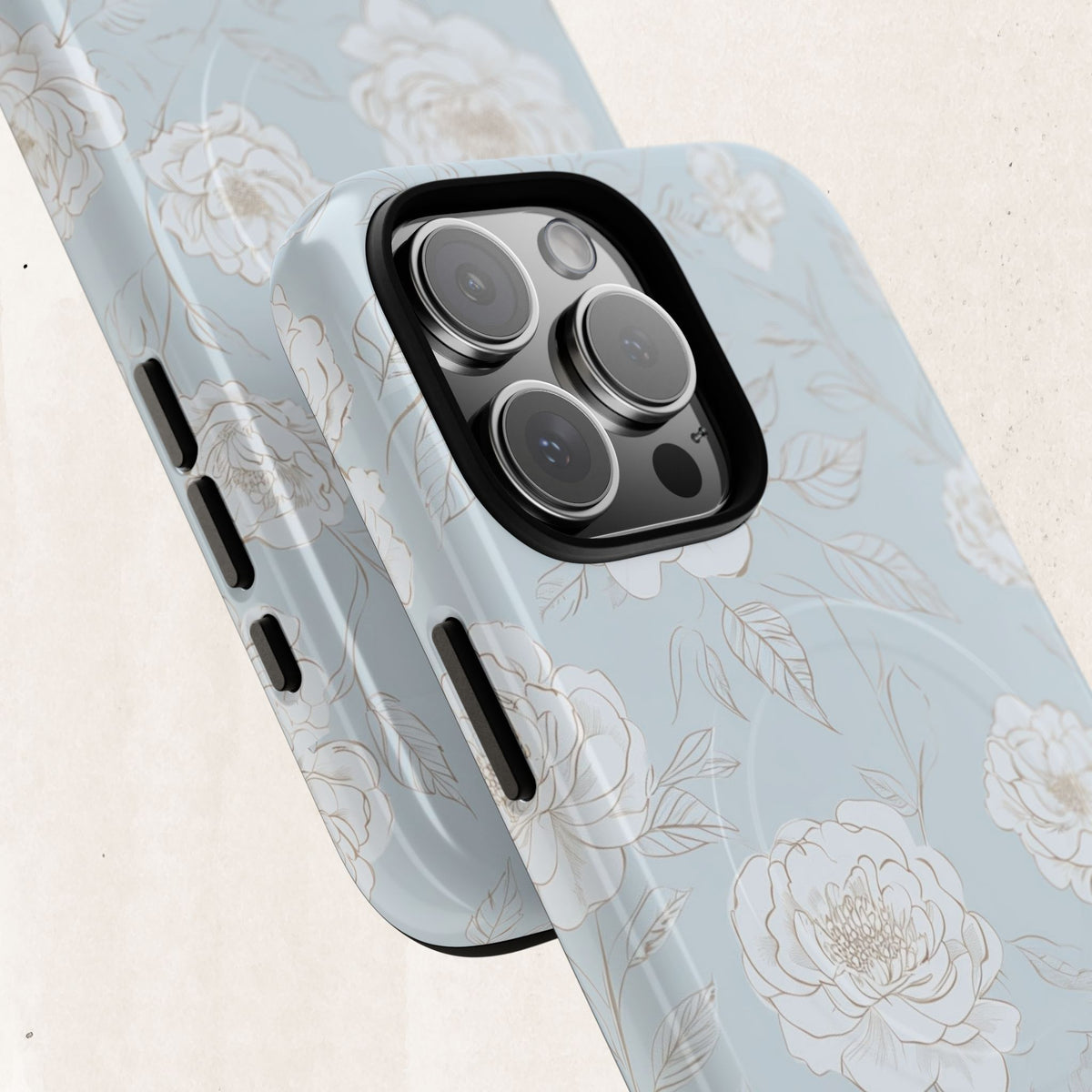 Blue Floral Tough Magnetic Phone Case