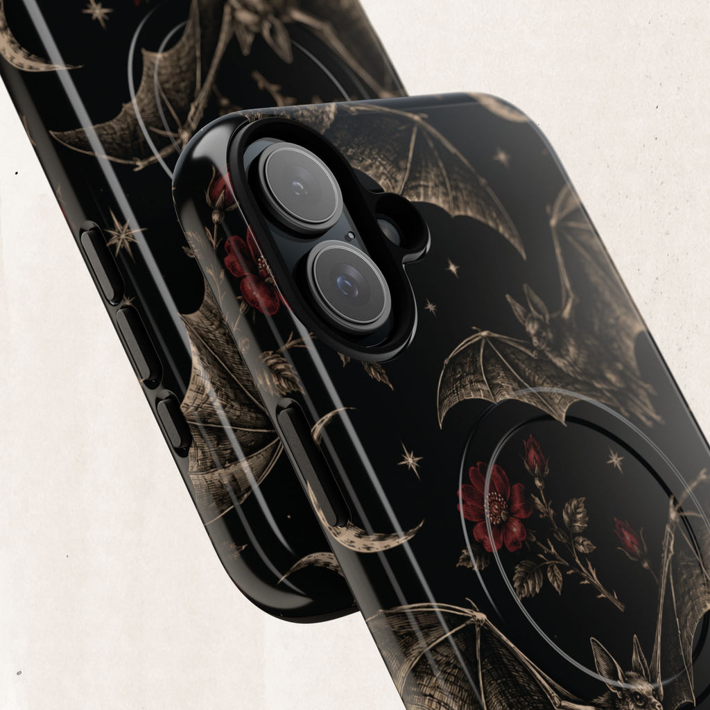 Gothic Bat & Moon Tough Magnetic Phone Case
