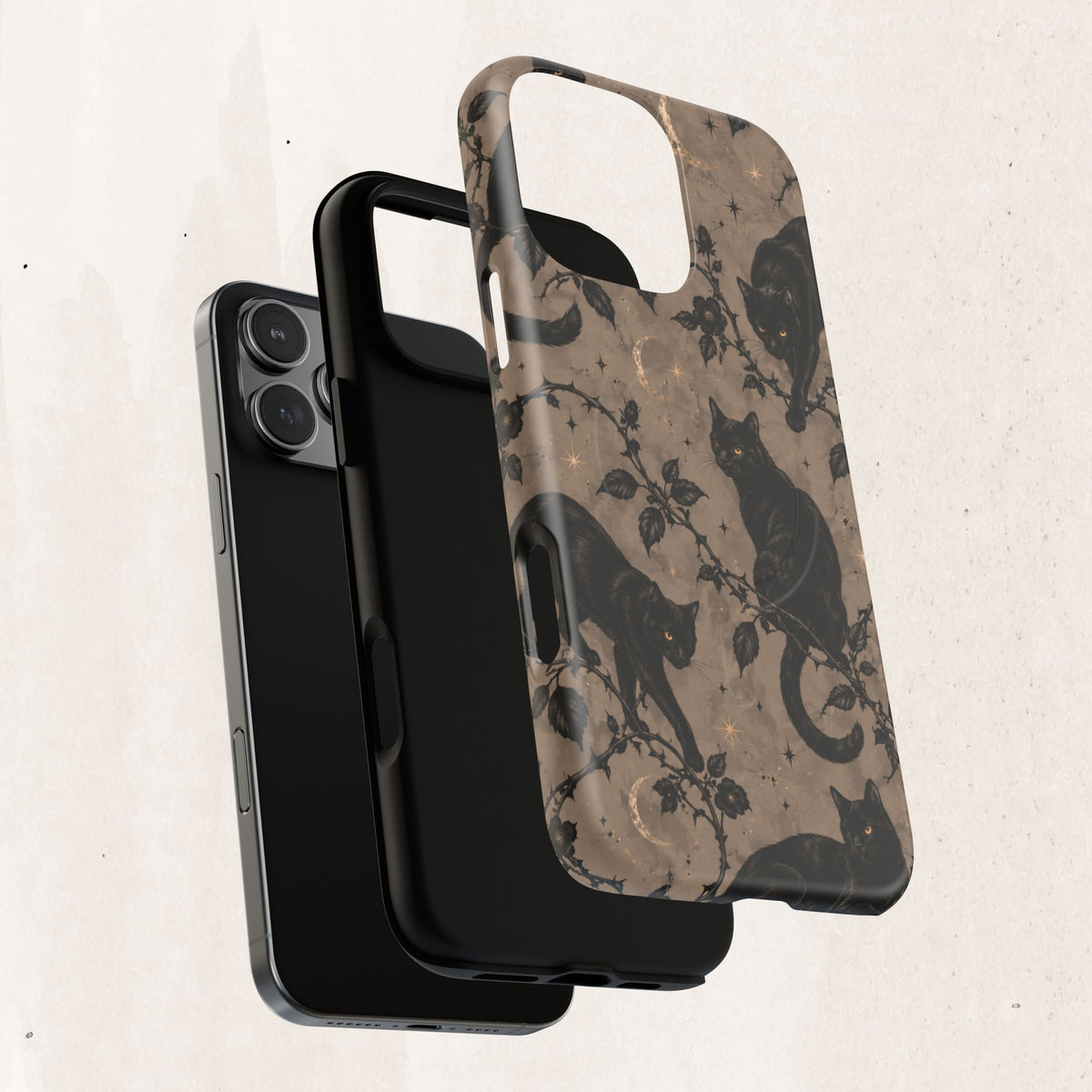 Vintage Black Cats Tough Phone Case