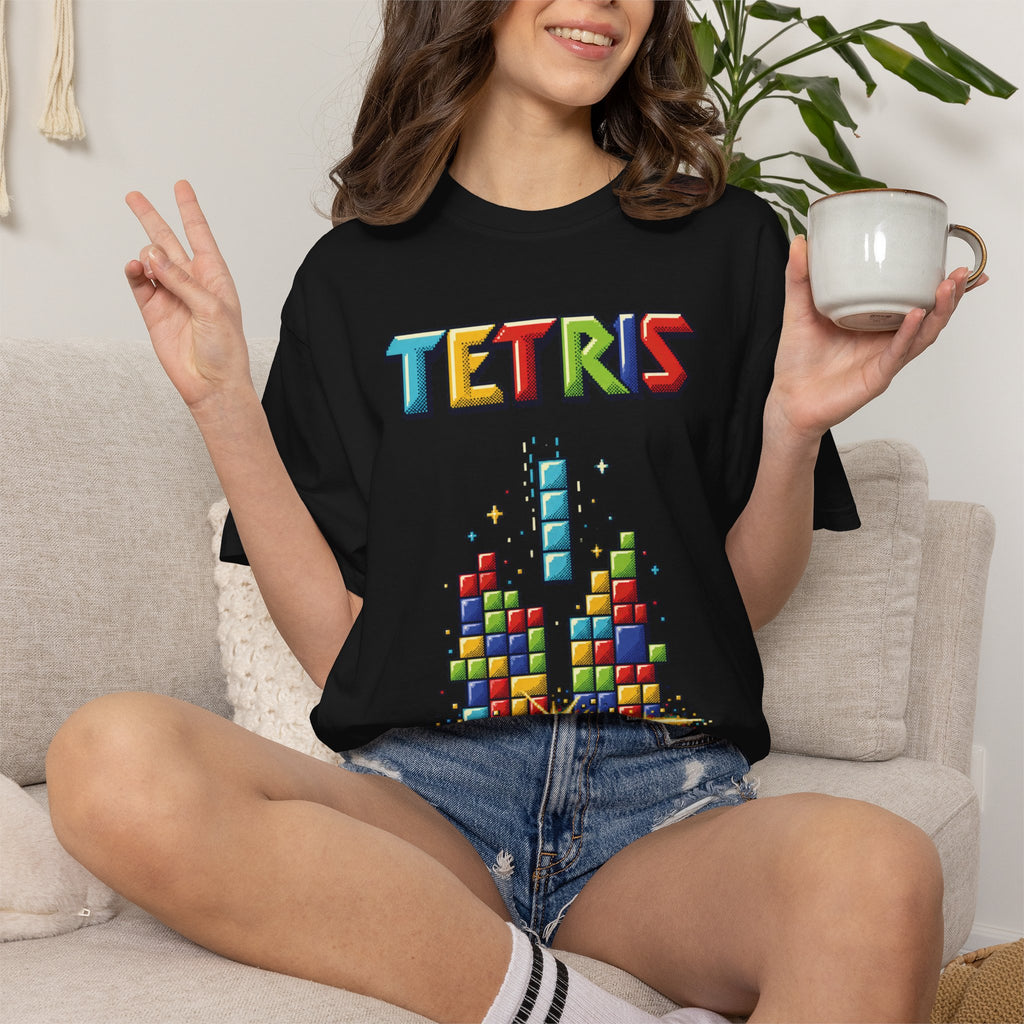Tetris Block Stack Graphic Tee