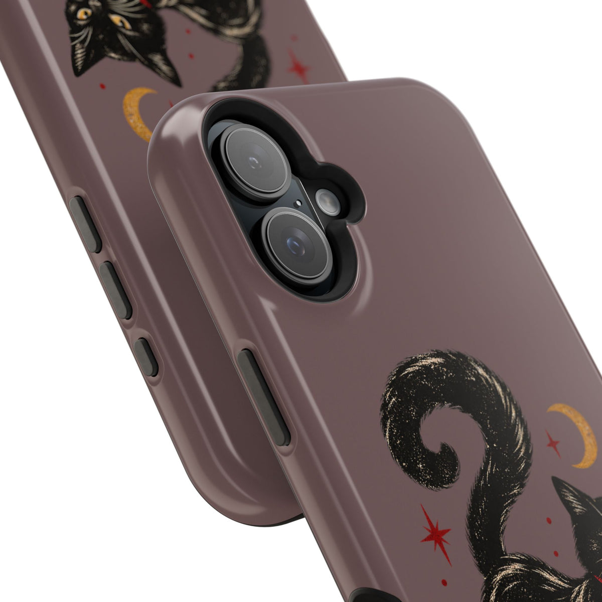Black Cat in Red Boots MagSafe Phone Case, alternate view