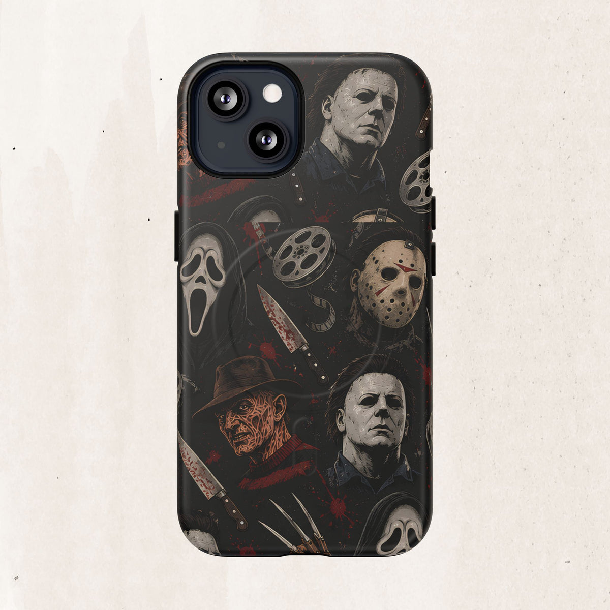 Horror Icons Magnetic Phone Case — Michael Myers, Freddy & Ghost Face Design