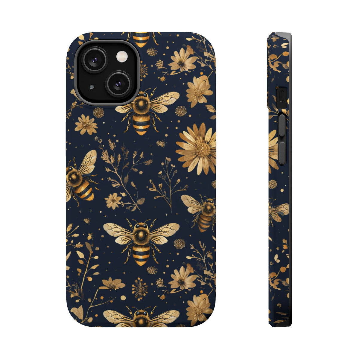Gold Bees & Daisies Magnetic Tough Case, alternate view