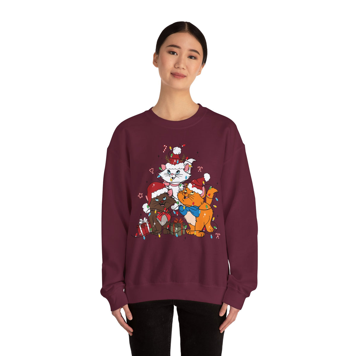 Festive Cartoon Friends Christmas Crewneck Sweatshirt – photo 5