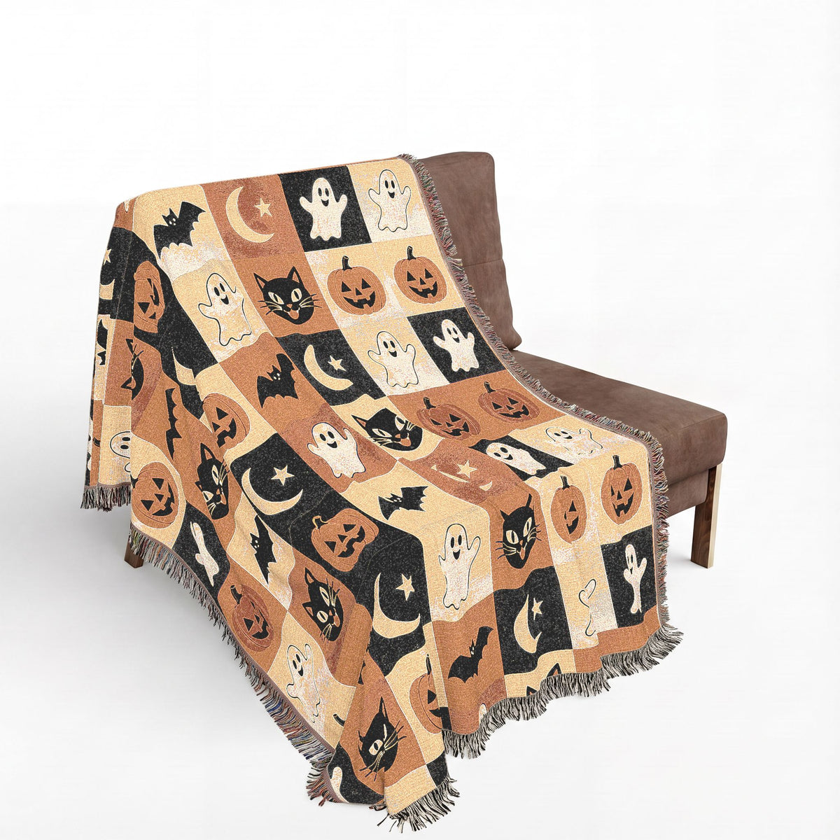 Halloween Patchwork Woven Blanket