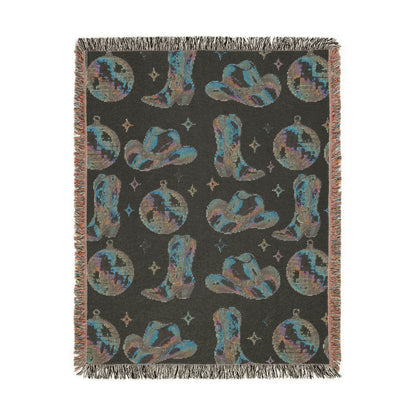 Rainbow Cowboy Woven Blanket