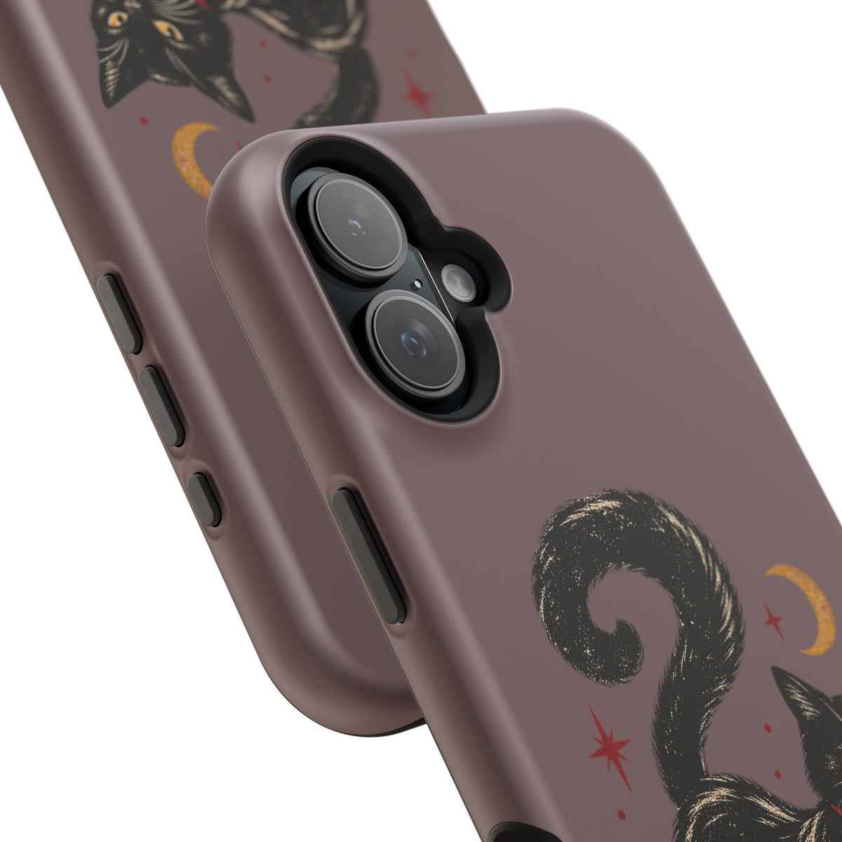 Black Cat in Red Boots MagSafe Phone Case, alternate view
