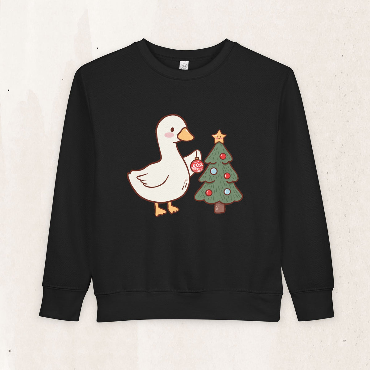 Decorating Duck Toddler Christmas Sweatshirt
