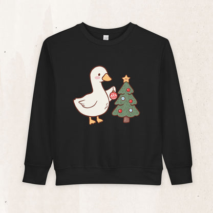 Decorating Duck Toddler Christmas Sweatshirt