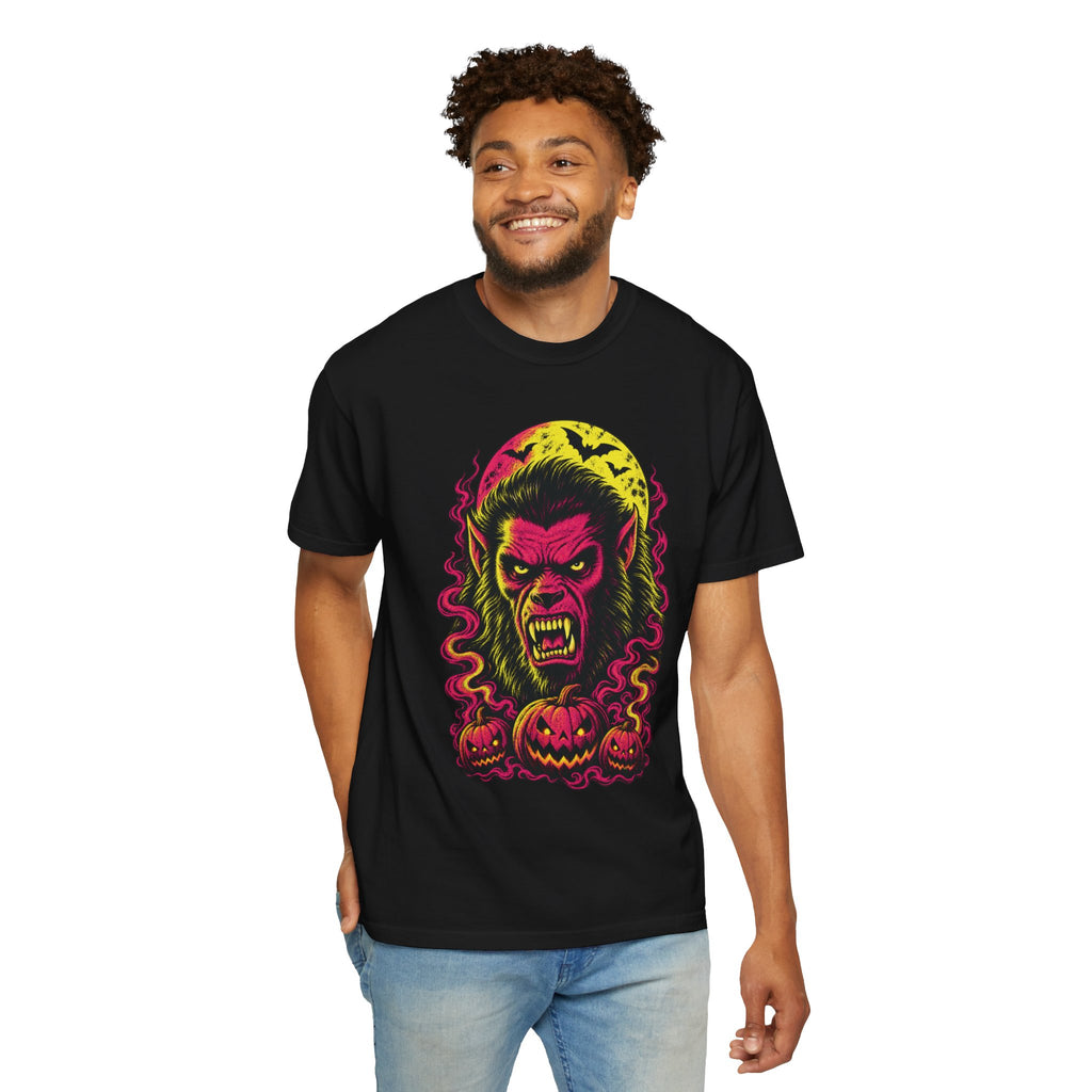 Neon Werewolf Halloween Tee