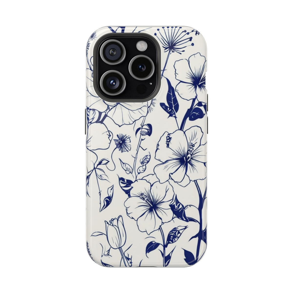 Floral Sketch Magnetic Phone Case, alternate view
