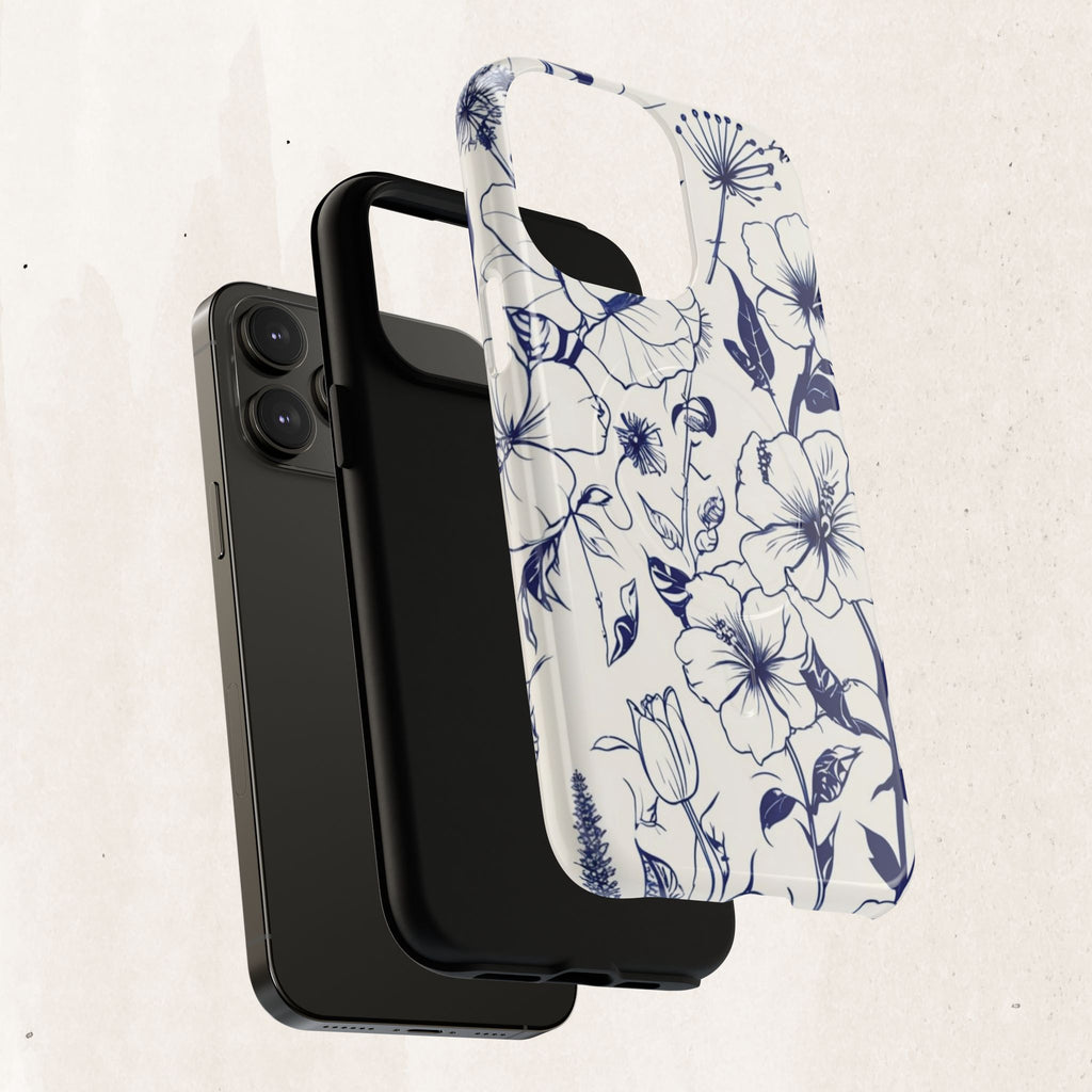 Floral Sketch Tough Magnetic Phone Case