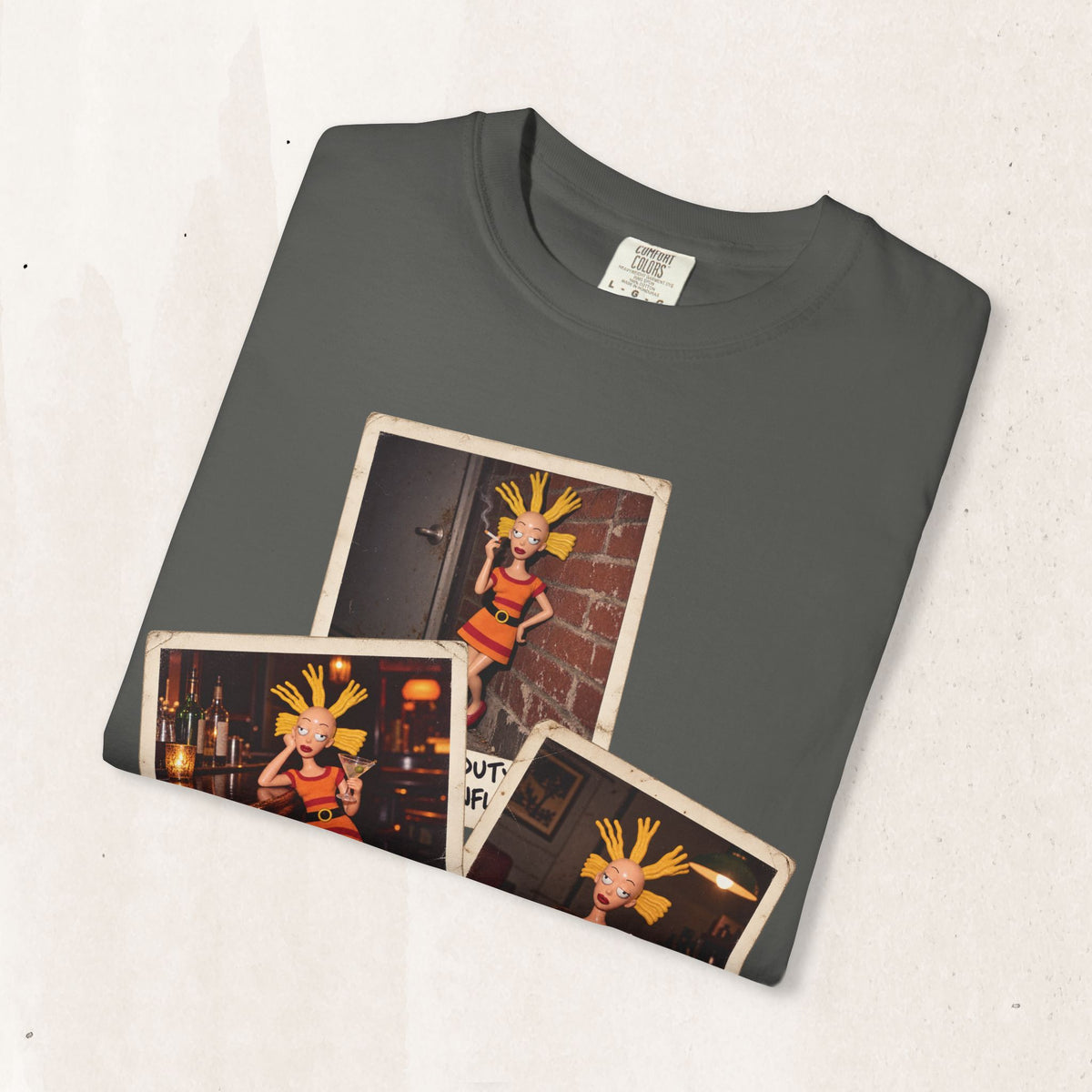 Rugrats Cynthia Doll Polaroids Tee in Black, alternate view