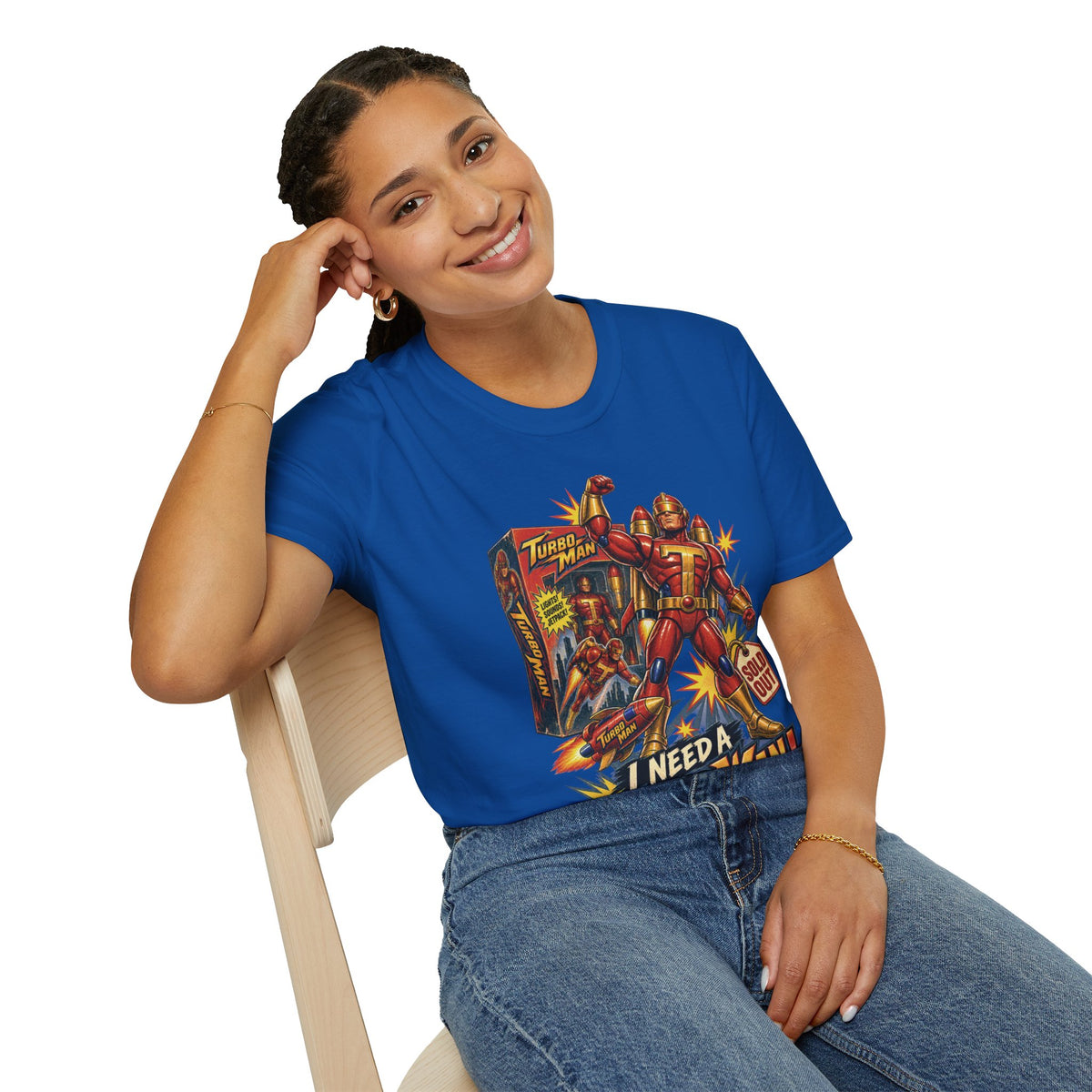 Turbo Man Graphic Tee - Jingle All The Way Printify
