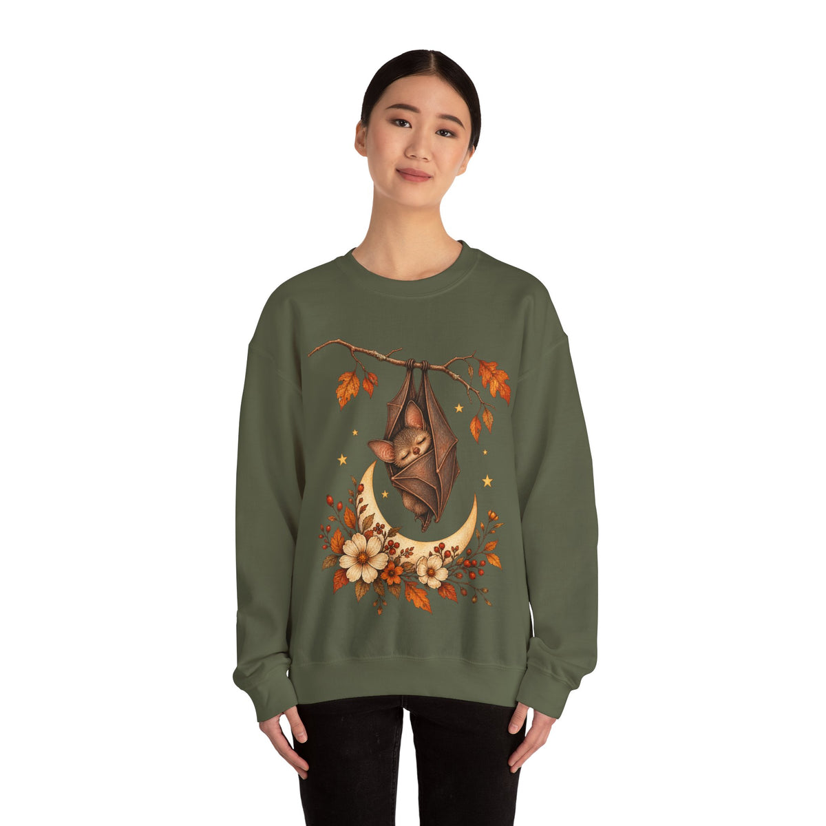 Autumn Bat Moon Crewneck Sweatshirt