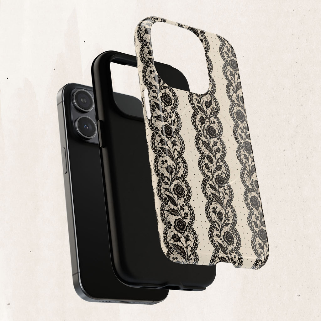 Lace Stripes Magnetic Phone Case