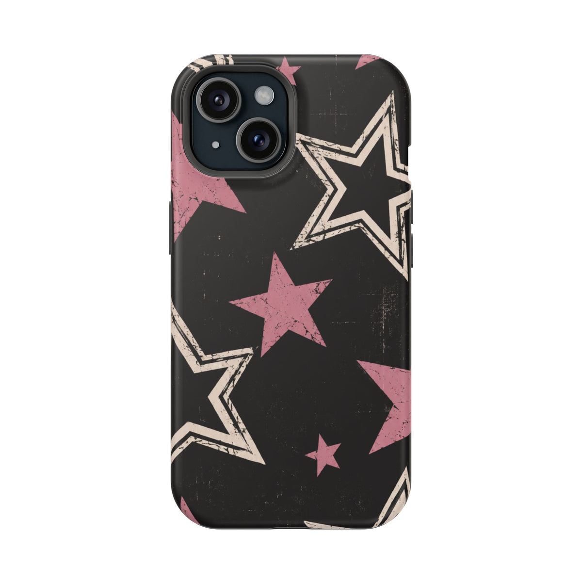 Pink Retro Stars Magnetic Phone Case, alternate view