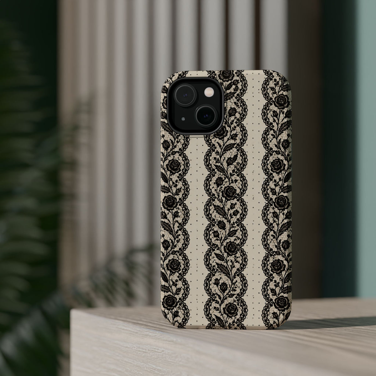 Lace Stripes Magnetic Phone Case, alternate view