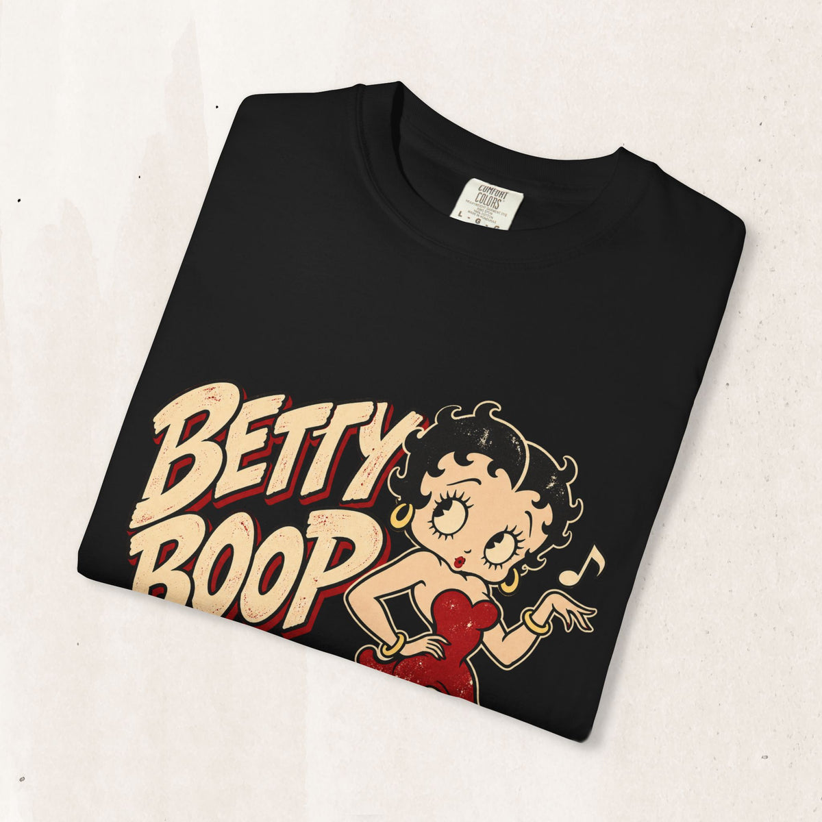 Betty Boop Vintage Graphic Tee in Crimson, alternate view