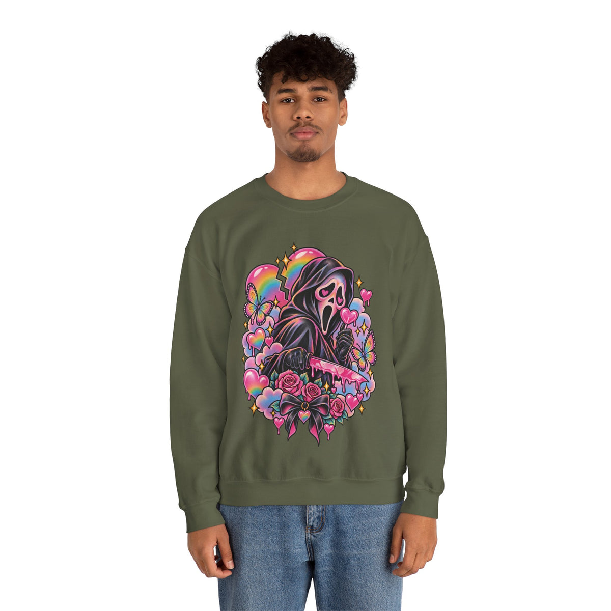 Ghostface Rainbow Crewneck Sweatshirt