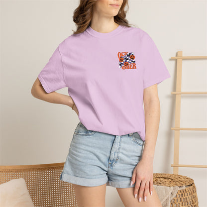 Embroidered Retro "October" Halloween Tee