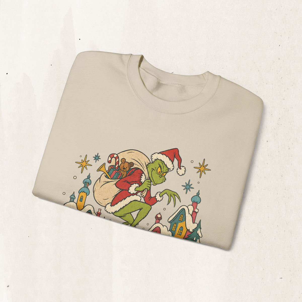 Grinch Santa Heist Crewneck Sweatshirt