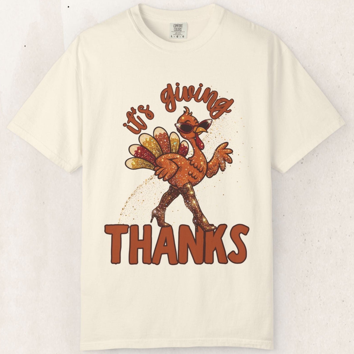 Thanksgiving Sassy Turkey Tee – Ivory