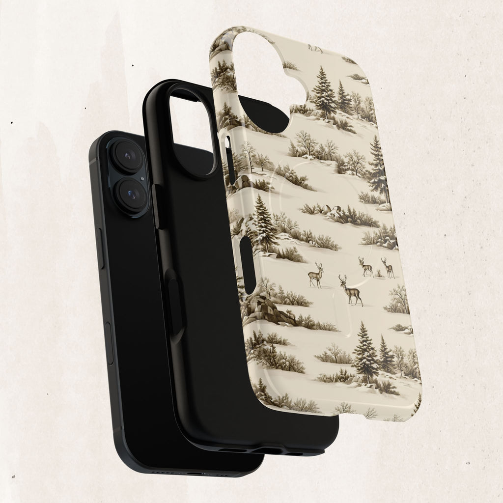 Deer & Pine Woodland Tough Magnetic Phone Case