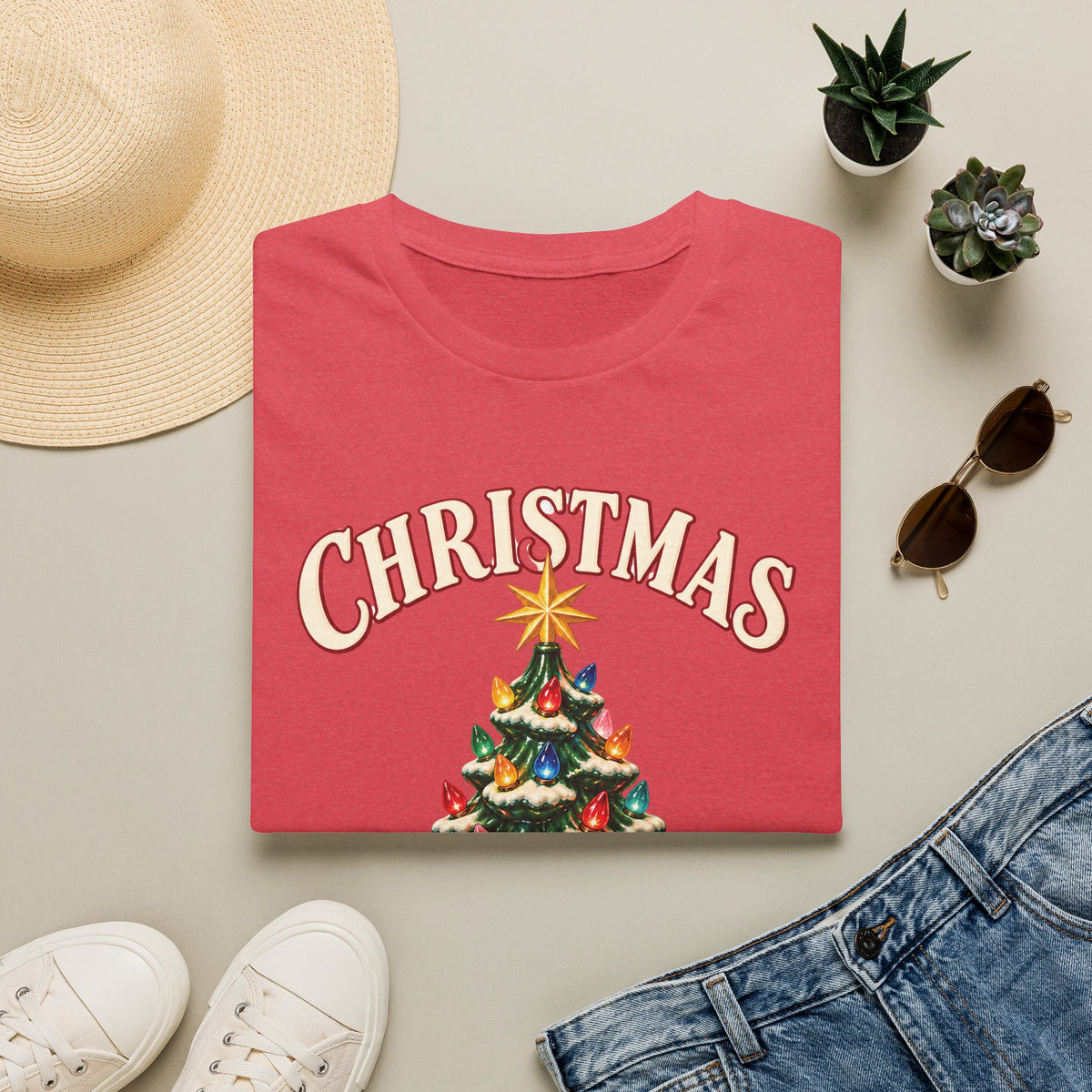 Vintage Ceramic Christmas Tree Graphic Tee