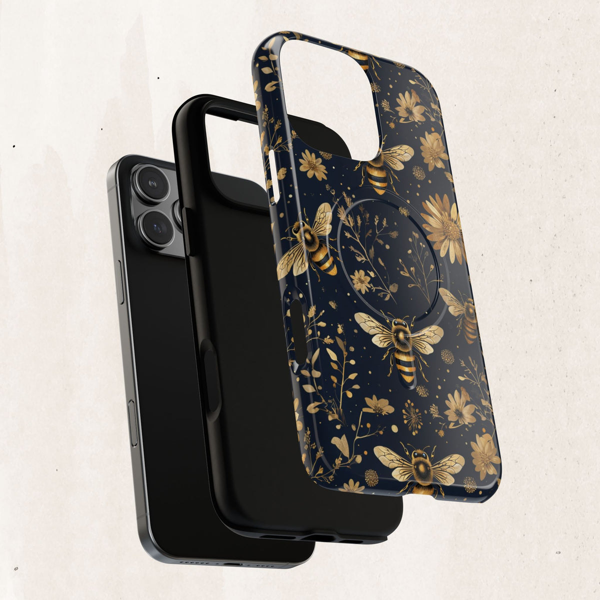 Gold Bees & Daisies Magnetic Tough Case
