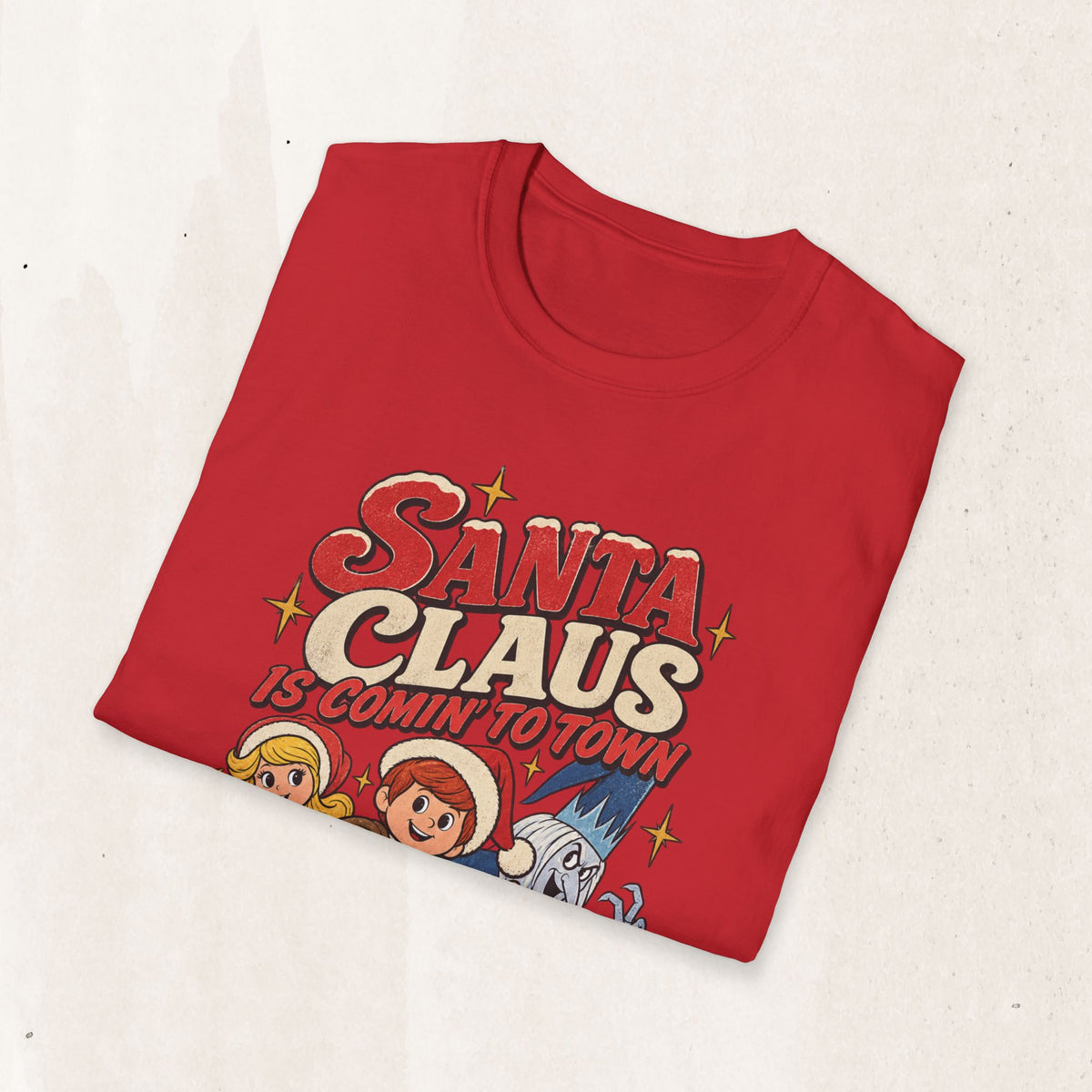 Santa Claus Is Comin' To Town Christmas Tee