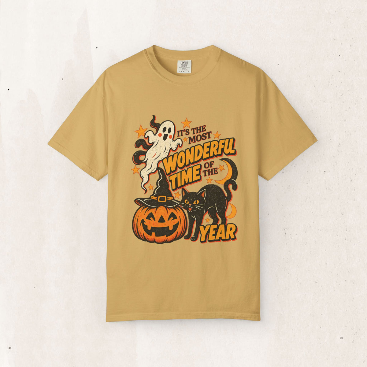 Halloween "It's the Most Wonderful Time of the Year" Tee – Mustard