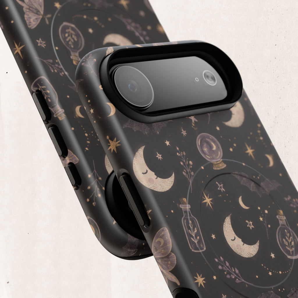 Moon & Moth Magnetic Phone Case — Celestial Protective Tough Case