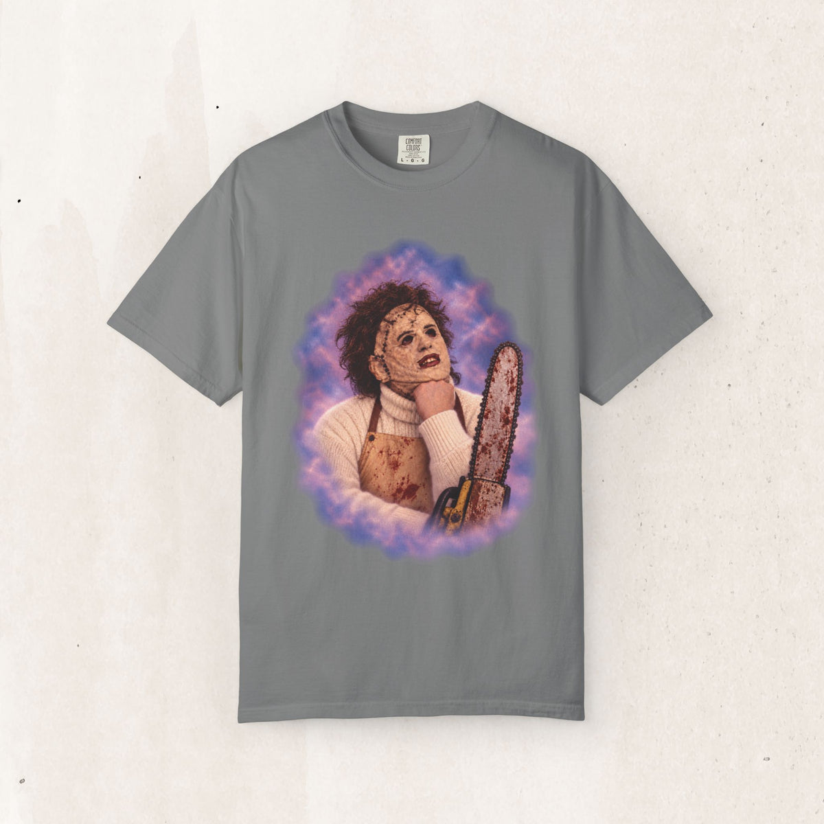 Leatherface 80's Portrait Tee – Grey