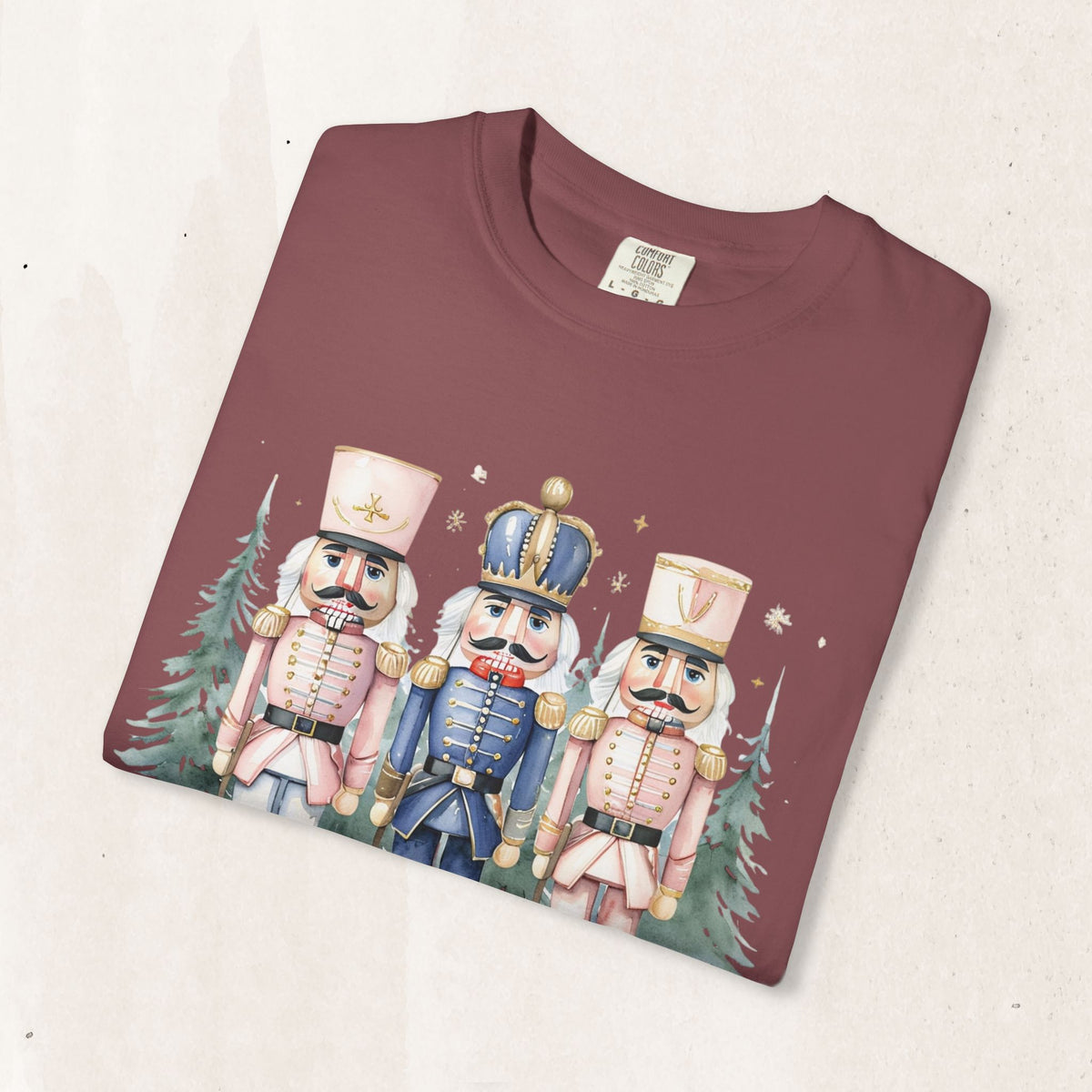 Christmas Nutcracker T-Shirt, Relaxed Unisex Holiday Tee Gift Tee