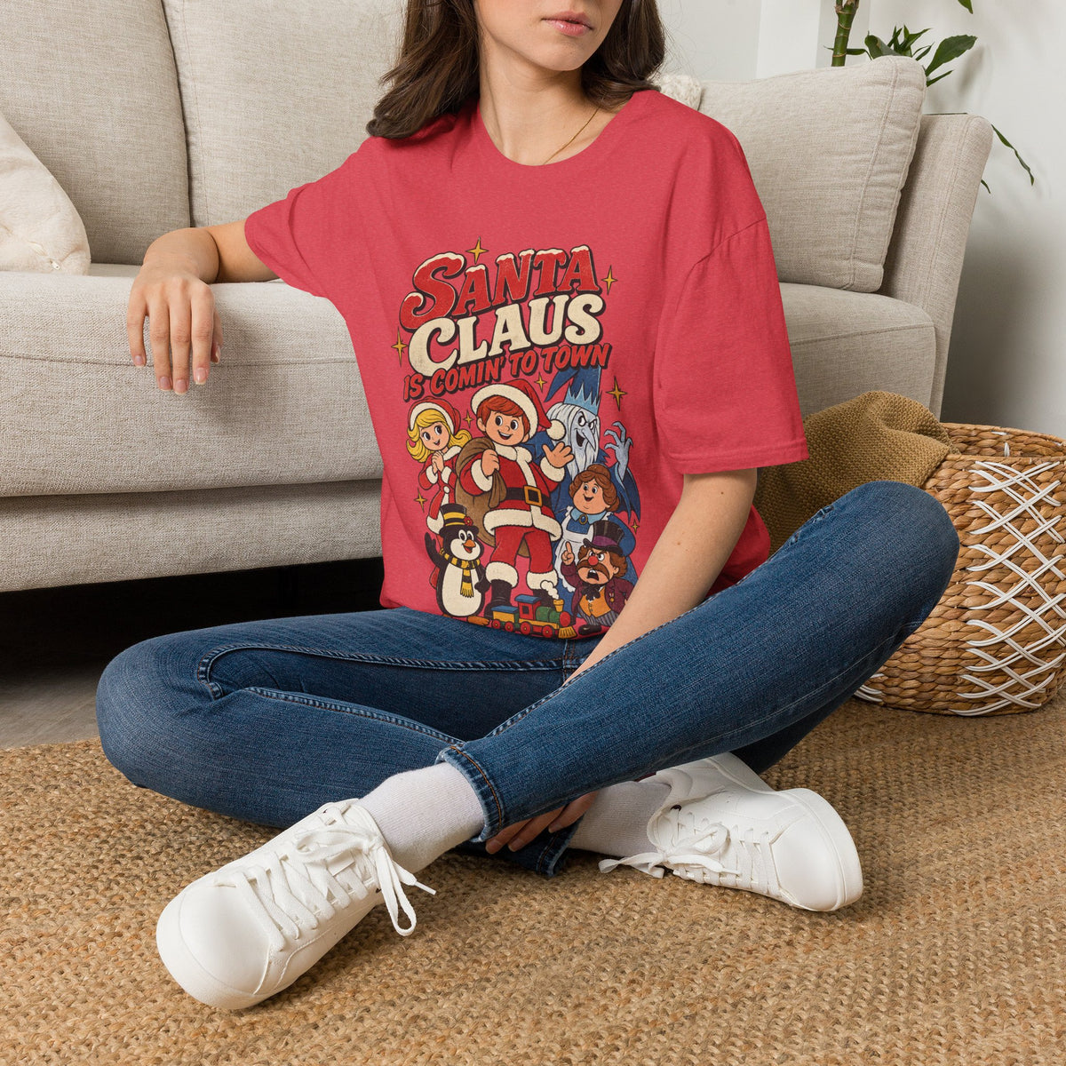Santa Claus Is Comin' To Town Christmas Tee