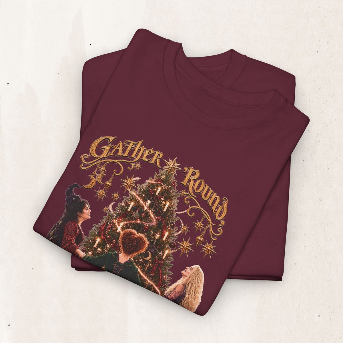 Sanderson Sisters Christmas Tee | Gather 'Round Witches! Printify