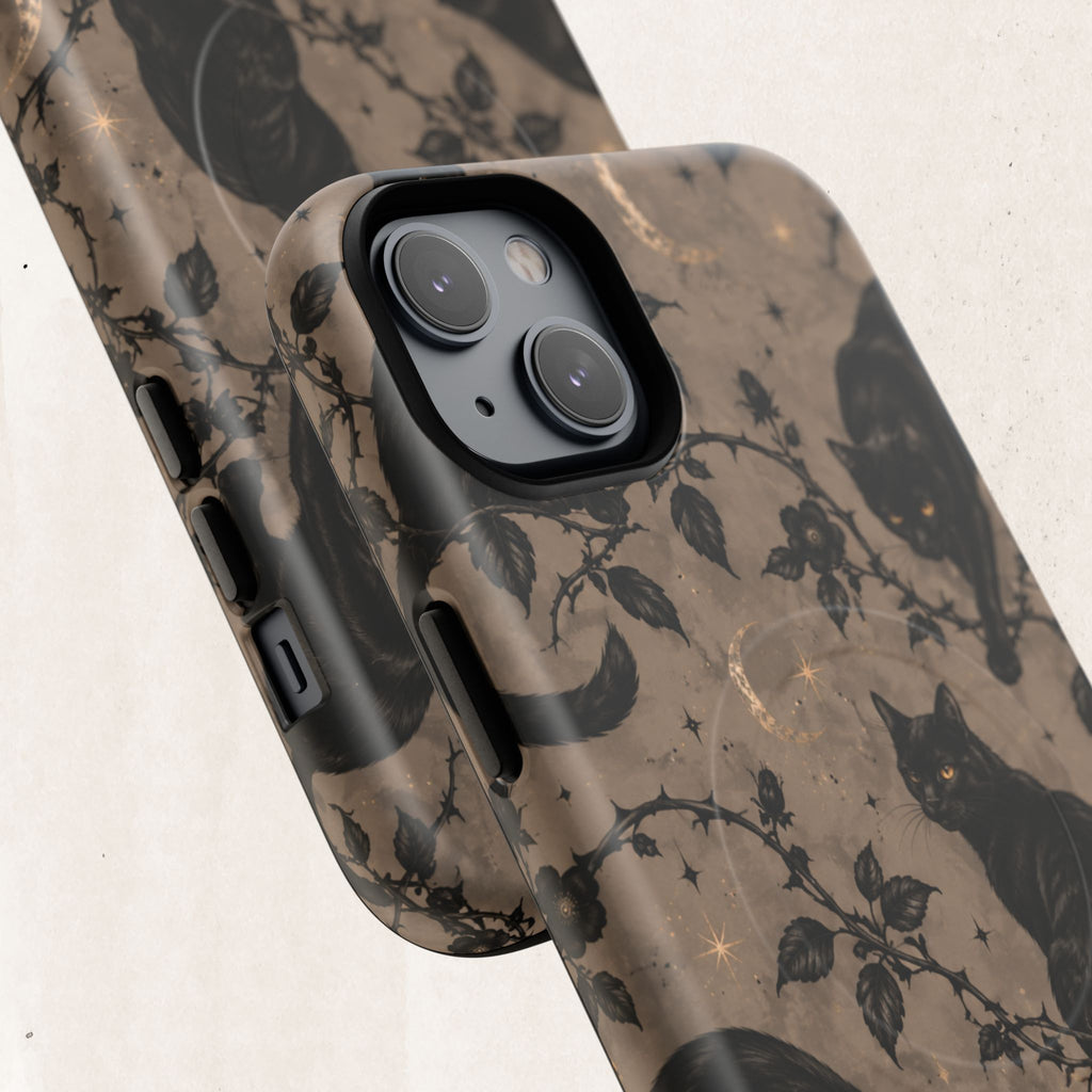 Vintage Black Cats Tough Phone Case