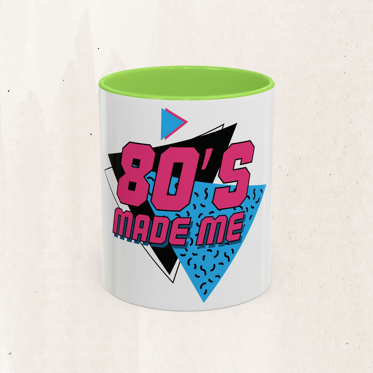 80's Made Me Retro Coffee Mug — Neon 80s Vintage Design (11oz & 15oz)