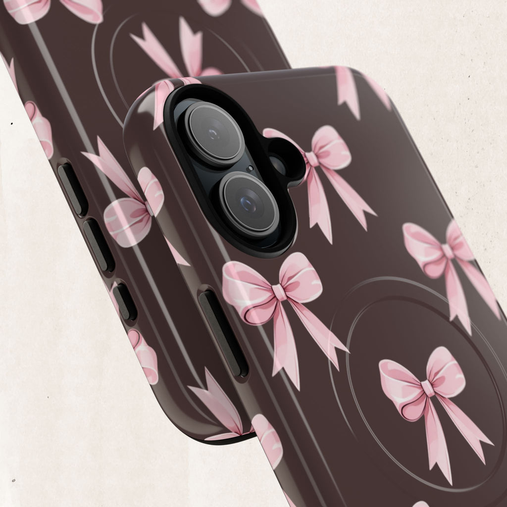 Pink Ribbon Bow Tough Magnetic Phone Case